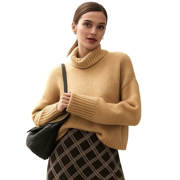 NWT! Anthropologie The Lennon Wide-Sleeve Turtleneck Sweater by Pilcro - XS 🎡 - Picture 4 of 5